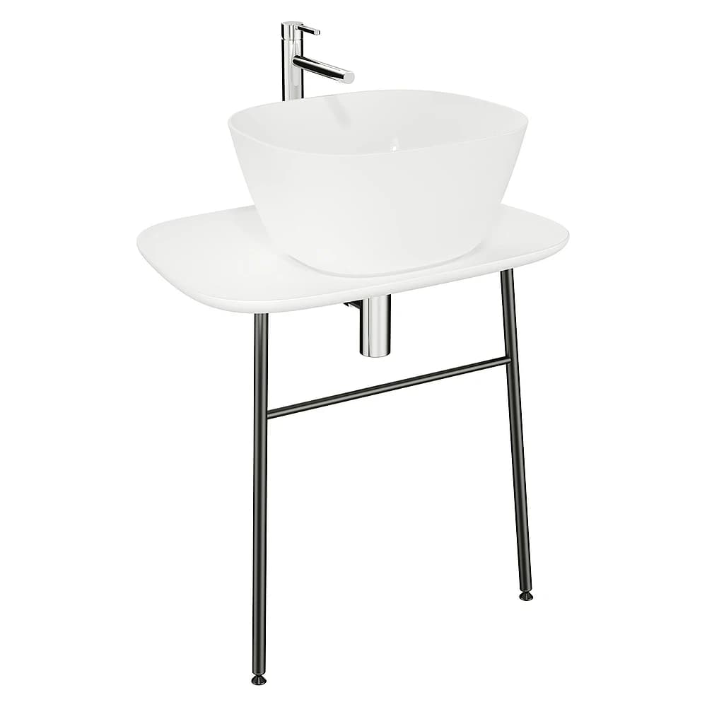 Vitra Plural 70 Cm Mat Beyaz Tezgahlı Asma Tezgah Ünitesi