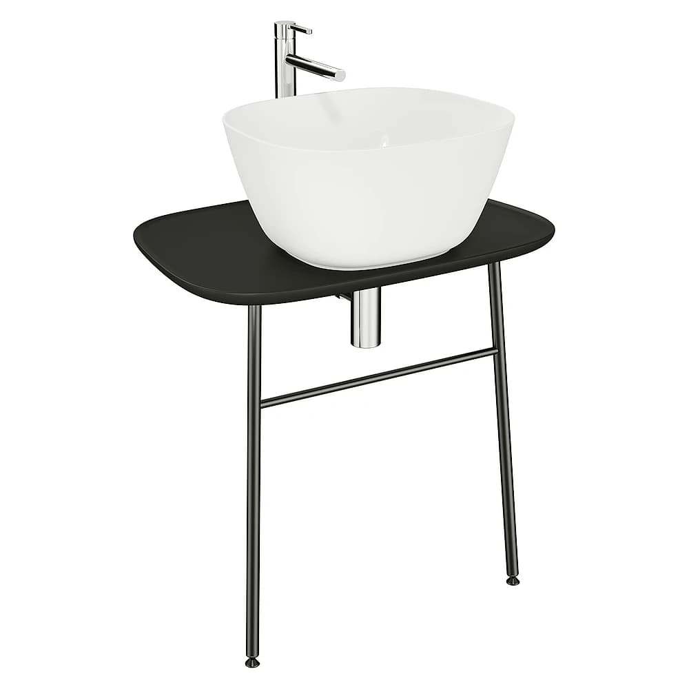 Vitra Plural 70 Cm Mat Siyah Tezgahlı Asma Tezgah Ünitesi