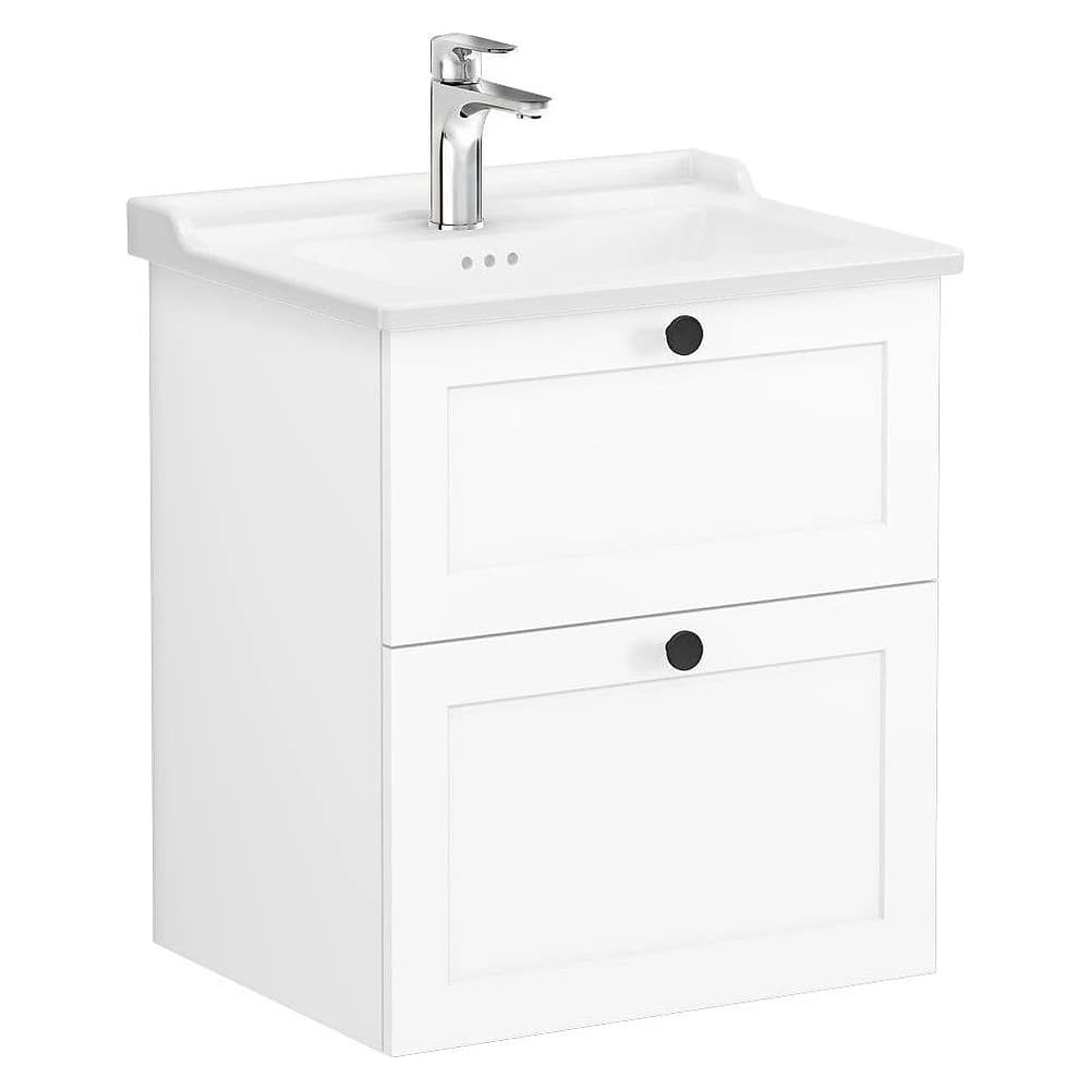 Vitra Root Classic 60 Cm Mat Beyaz İki Çekmeceli Lavabo Dolabı