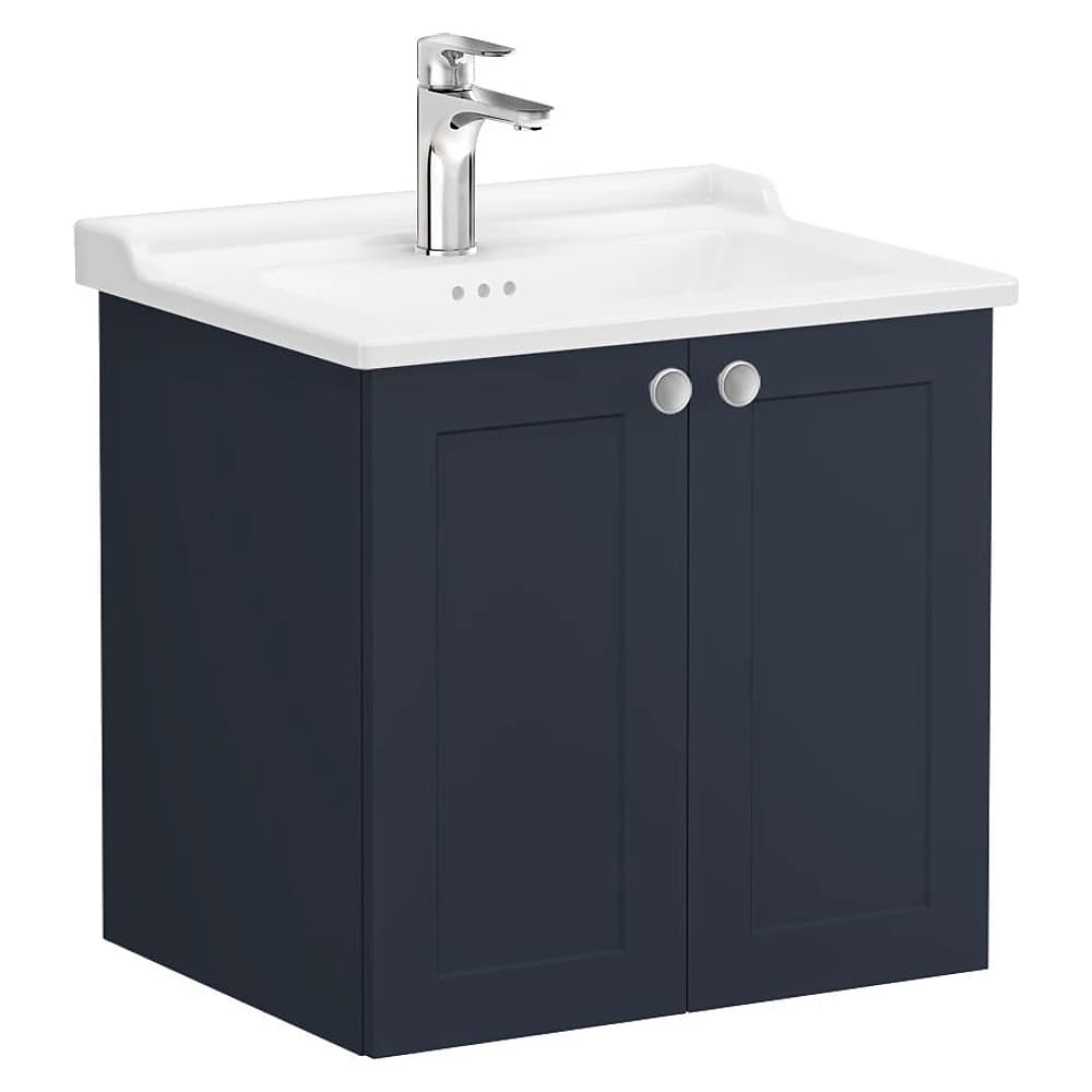 Vitra Root Classic 60 Cm Mat Lacivert İki Kapaklı Lavabo Dolabı
