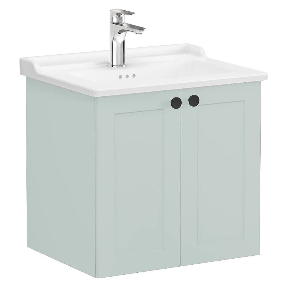 Vitra Root Classic 60 Cm Mat Retro Yeşil İki Kapaklı Lavabo Dolabı
