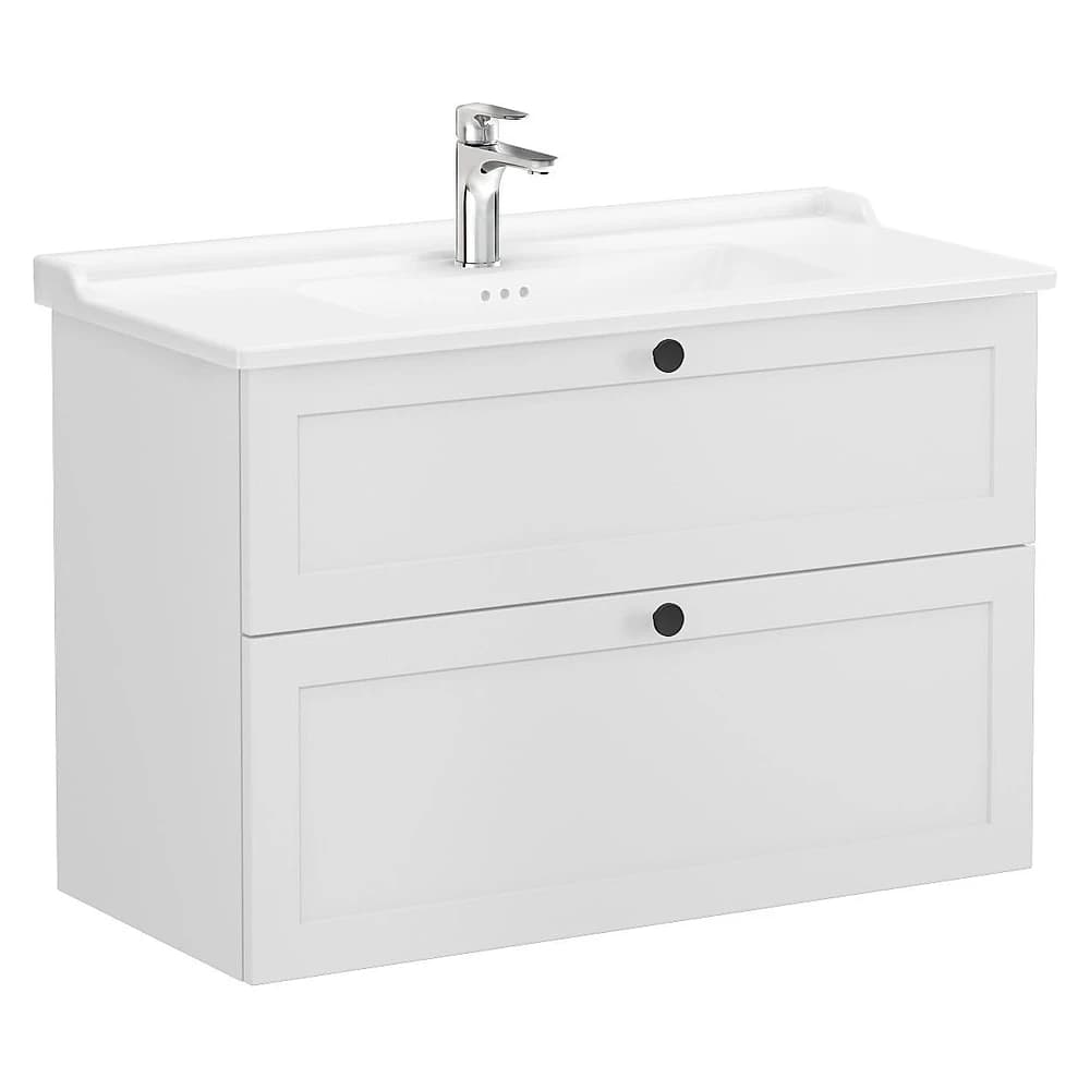 Vitra Root Classic 100 Cm Mat Açık Gri İki Çekmeceli Lavabo Dolabı
