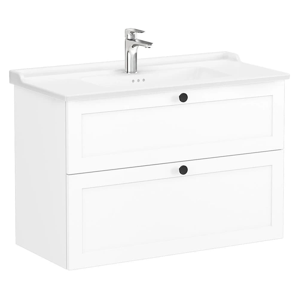 Vitra Root Classic 100 Cm Mat Beyaz İki Çekmeceli Lavabo Dolabı