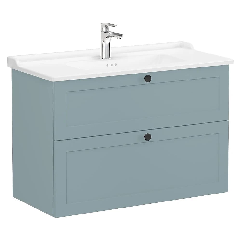 Vitra Root Classic 100 Cm Mat Fiyord Yeşili İki Çekmeceli Lavabo Dolabı