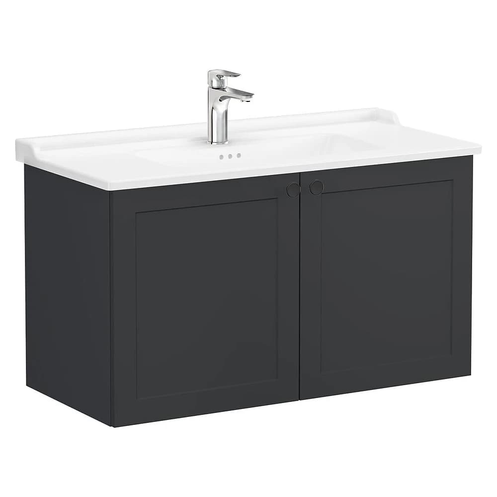 Vitra Root Classic 100 Cm Mat Grafit İki Kapaklı Lavabo Dolabı