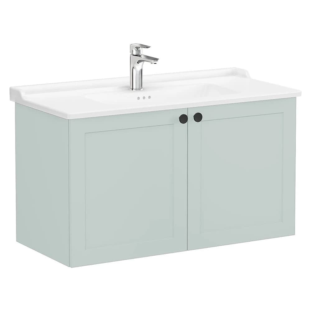 Vitra Root Classic 100 Cm Mat Retro Yeşil İki Kapaklı Lavabo Dolabı