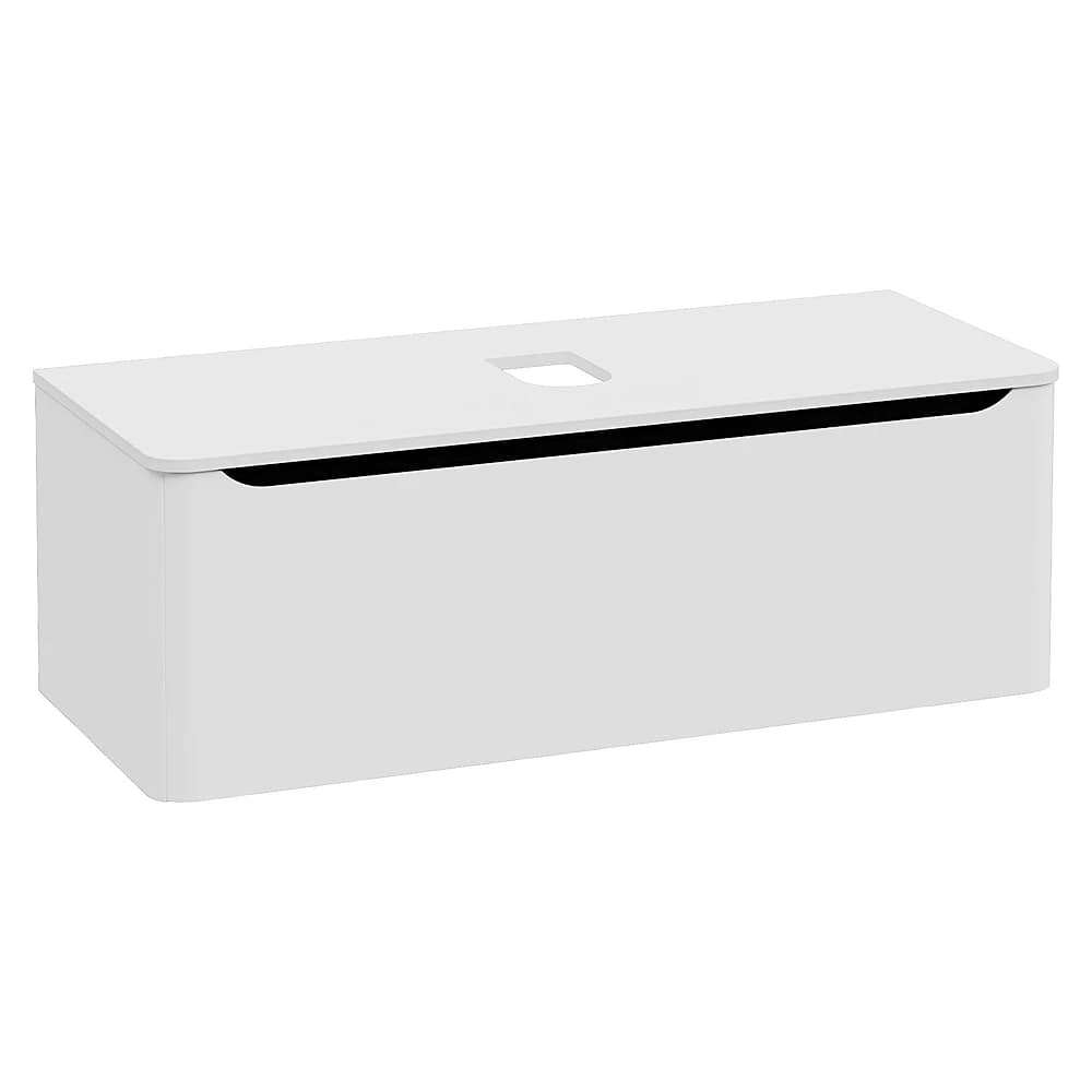 Vitra Integra Round 120 Cm Mat Açık Gri Tek Çekmeceli Lavabosuz Lavabo Dolabı