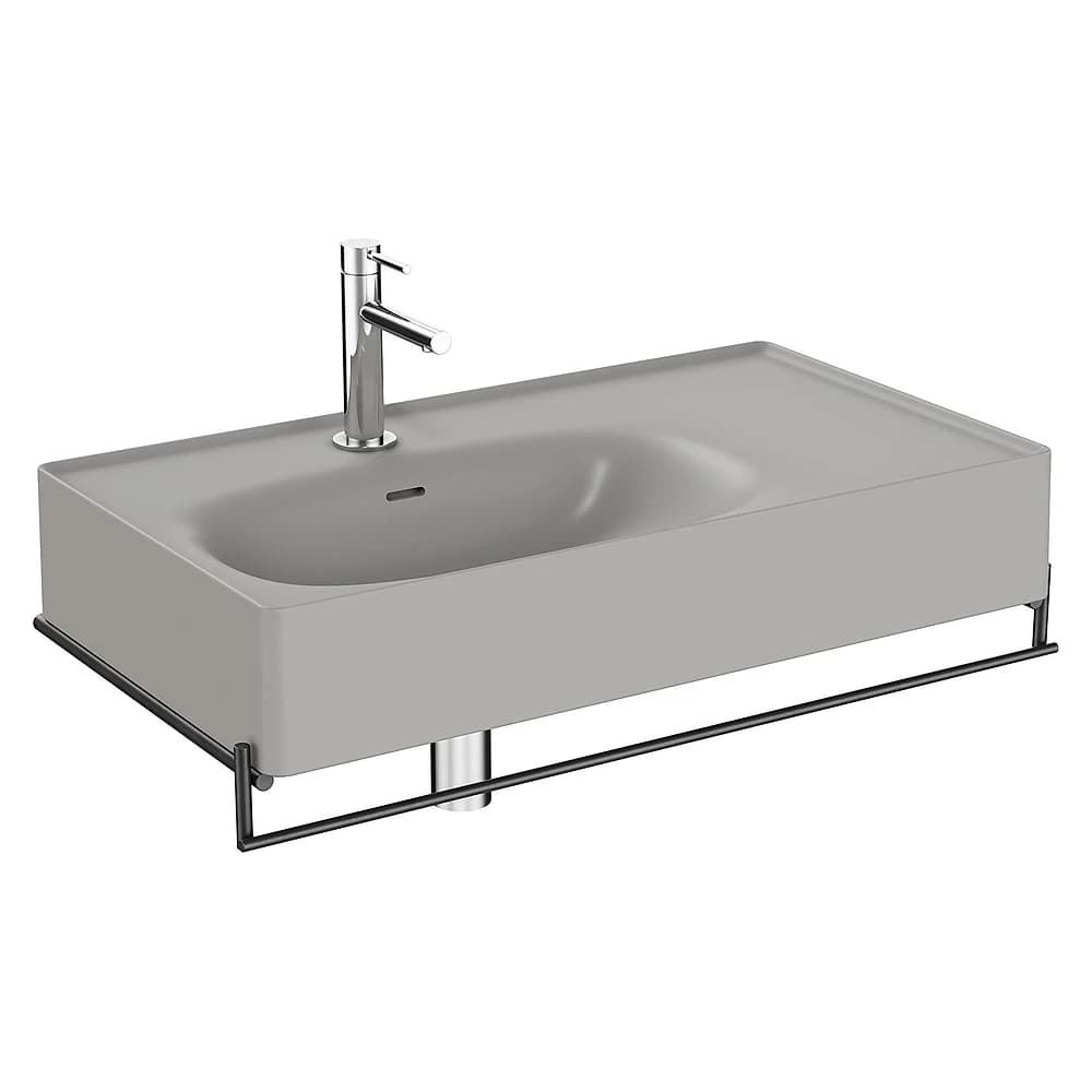 Vitra Equal 80 Cm Gri Gri Lavabolu Havluluklu Lavabo Ünitesi