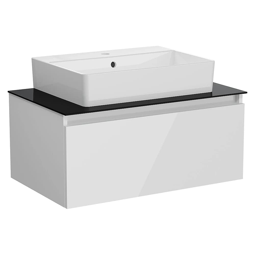Vitra Nuo 80 Cm Parlak Beyaz Tek Çekmeceli Lavabo Dolabı