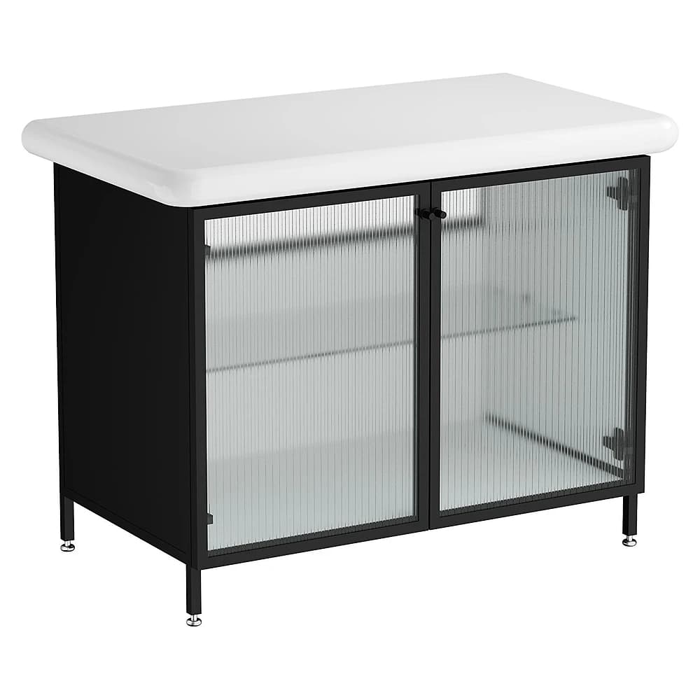 Vitra Liquid 100 Cm Çizgili Cam Lavabo Dolabı - 66741