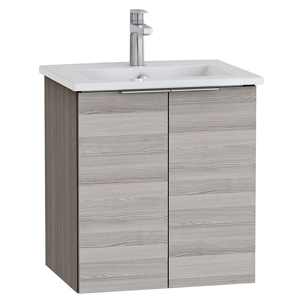 Vitra Mia Plus Square 60 Cm Cordoba İki Kapaklı Tek Armatür Delikli Lavabo Dolabı