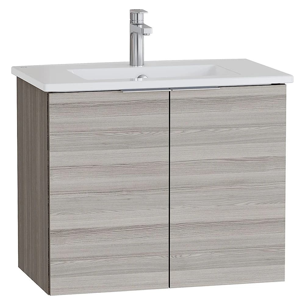 Vitra Mia Plus Square 80 Cm Cordoba İki Kapaklı Tek Armatür Delikli Lavabo Dolabı