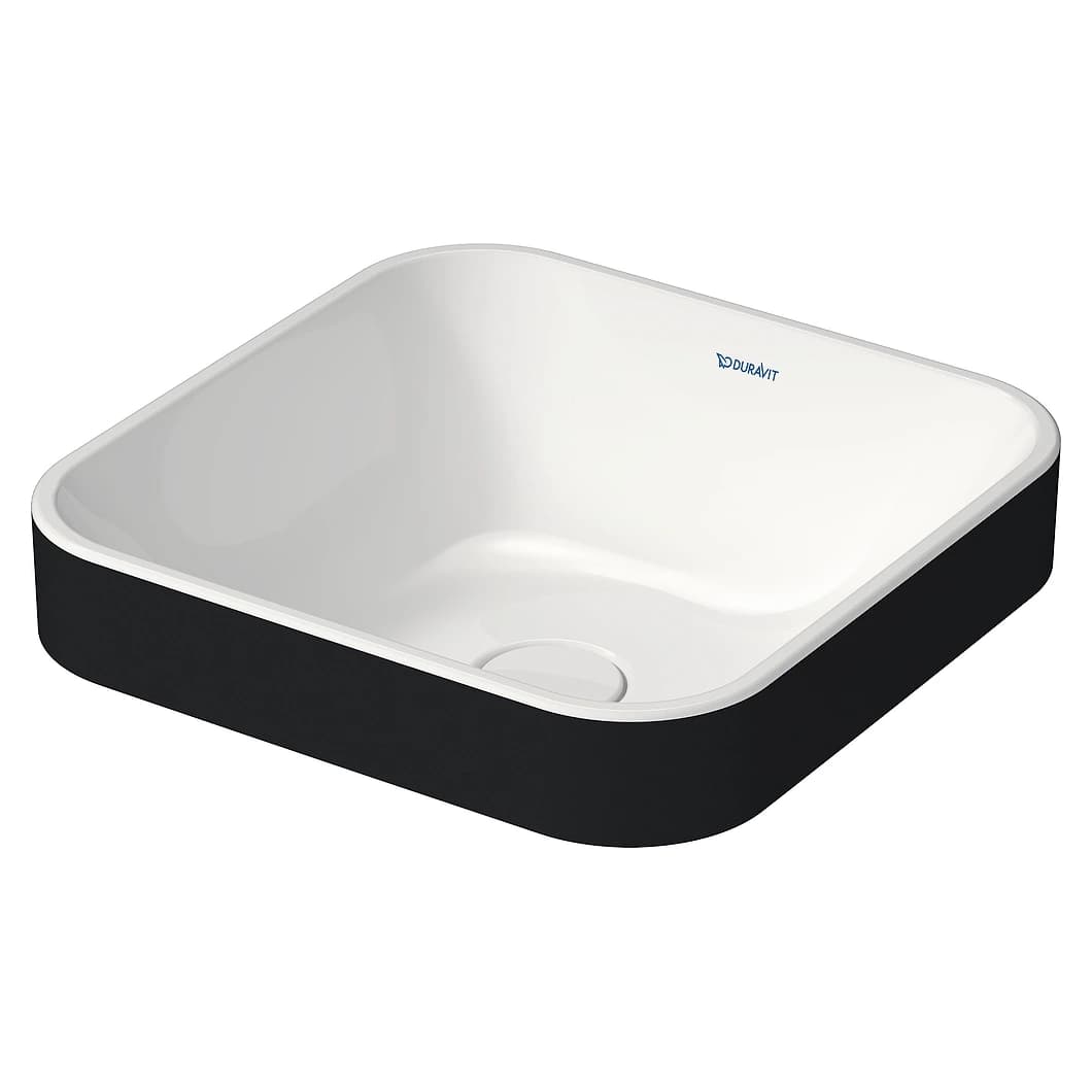 Duravit Happy D.2 40 Cm İç Beyaz Dış Antrasit Armatür Deliksiz Çanak Lavabo