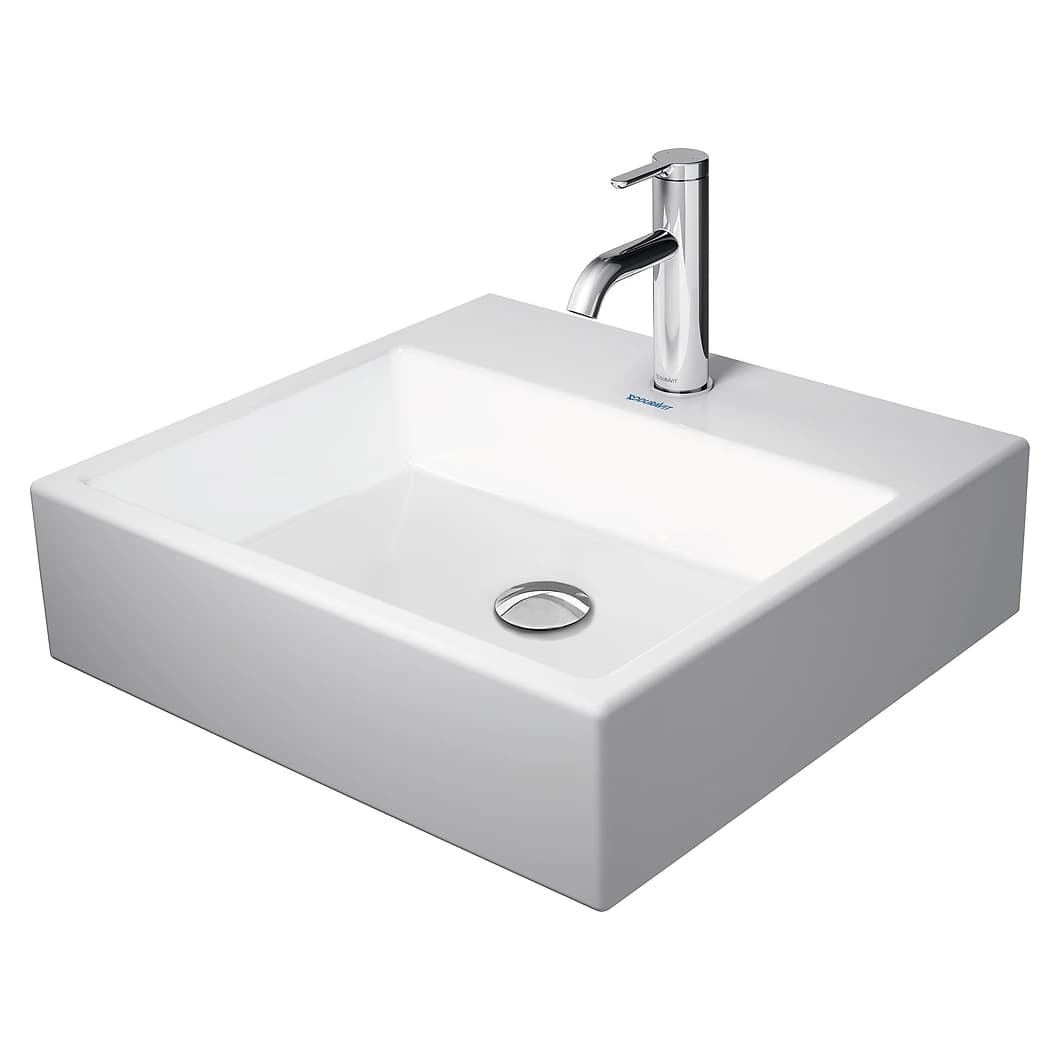 Duravit Vero Air 50 Cm Beyaz Parlak Tek Armatür Delikli Lavabo