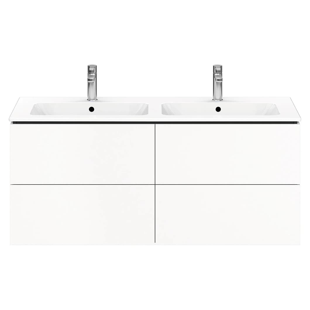 Duravit L-Cube 130 Cm Mat Beyaz Dört Çekmeceli Lavabo Dolabı