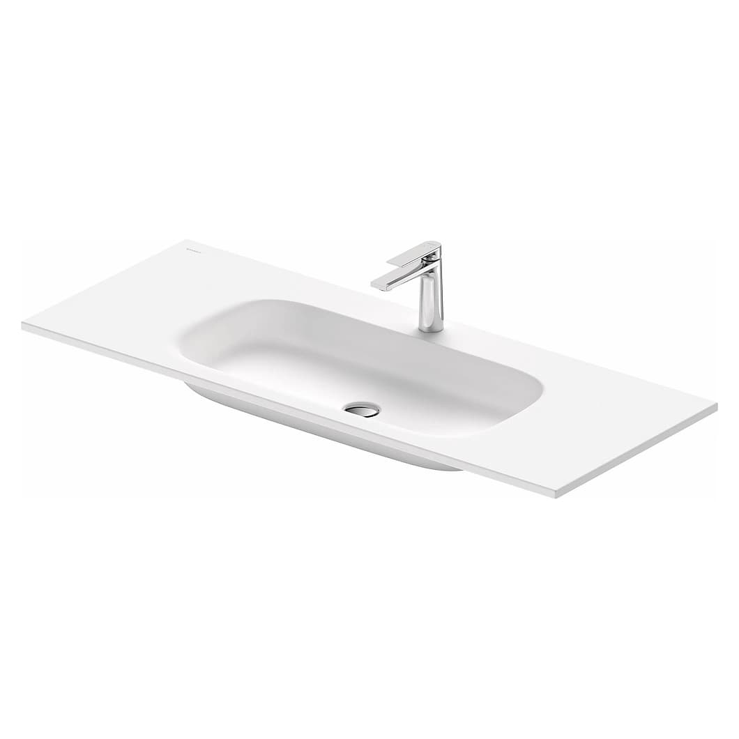 Duravit Sivida 122 Cm Mat Beyaz Tek Armatür Delikli Lavabo