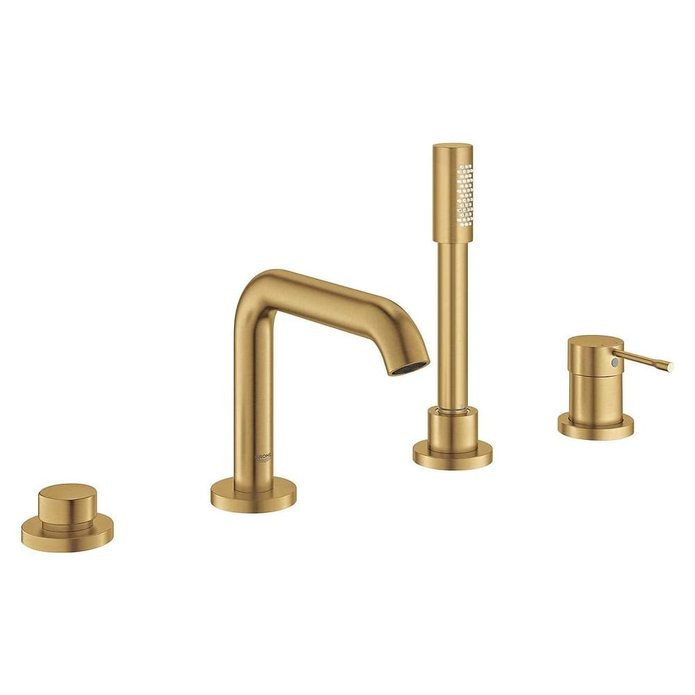 Grohe Essence Fırçalı Altın 4 Delikli Küvet Bataryası