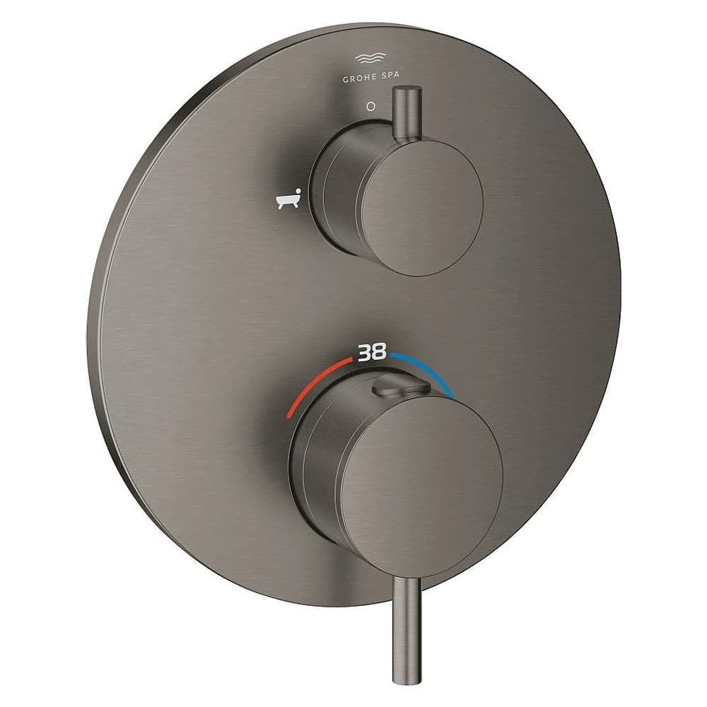 Grohe Atrio Fırçalı Antrasit Termostatik Küvet Bataryası