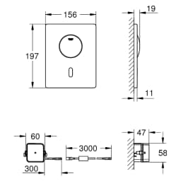 Grohe Tectron Skate Krom Fotoselli WC Kumanda Paneli görsel 2