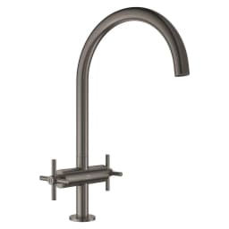 Grohe Atrio Fırçalı Antrasit Çift Volanlı Eviye Bataryası görsel 1