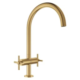 Grohe Atrio Fırçalı Altın Çift Volanlı Eviye Bataryası görsel 1