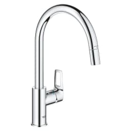 Grohe StartLoop Krom Spiralli Yüksek Eviye Bataryası görsel 1