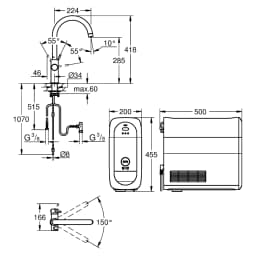 Grohe Blue Home Krom C Çıkışlı Filtreli Eviye Bataryası görsel 2