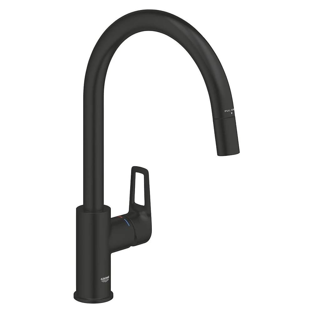 Grohe StartLoop Siyah Spiralli Yüksek Eviye Bataryası