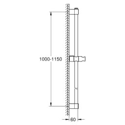 Grohe Tempesta Krom 115 Cm Duş Sürgüsü görsel 2