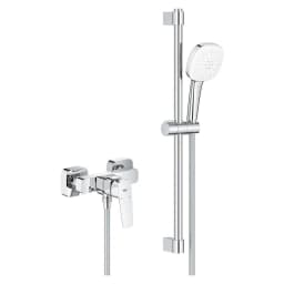 Grohe Cubeo Krom Duş Bataryalı Sürgülü Duş Seti görsel 1