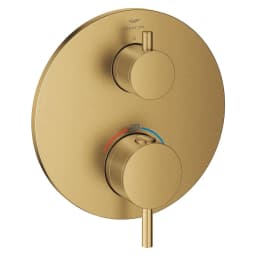 Grohe Atrio Fırçalı Altın Termostatik Ankastre Duş Bataryası görsel 1
