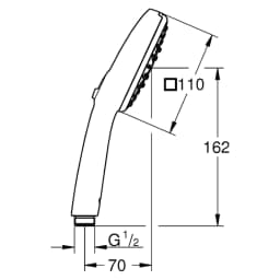 Grohe Tempesta Cube Krom 3 Akışlı El Duşu 27574003 görsel 2