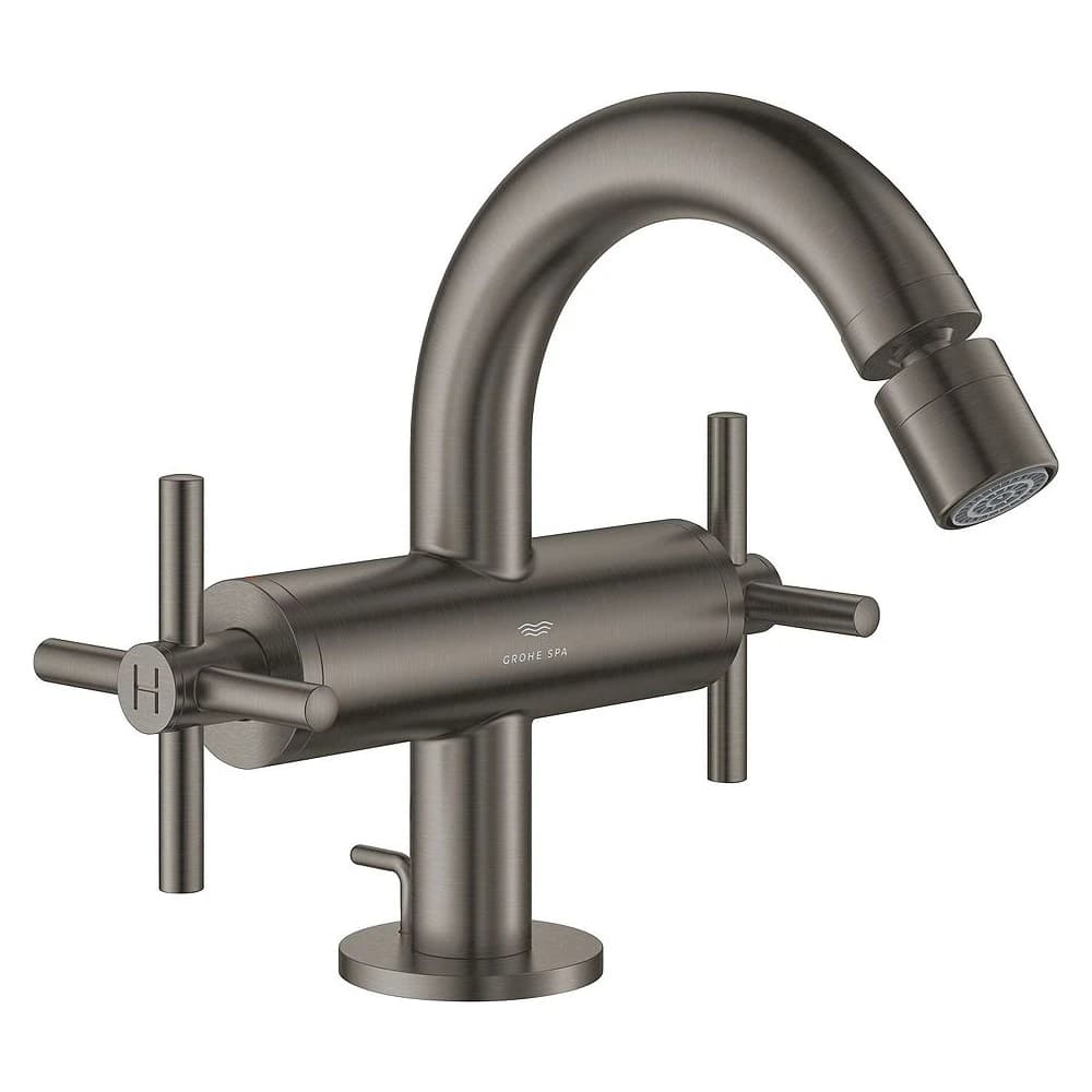 Grohe Atrio Fırçalı Antrasit Çift Kumandalı Bide Bataryası
