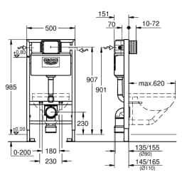 Grohe Rapid SL 100 Cm Gömme Rezervuar 38525001 görsel 2