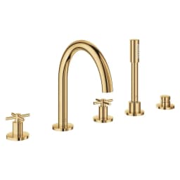 Grohe Atrio Altın Çapraz Volanlı Küvet Bataryası görsel 1