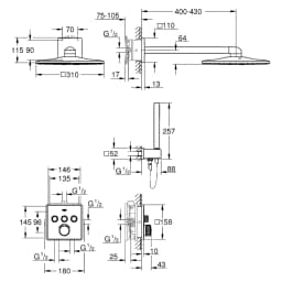 Grohe SmartControl Krom 31 Cm Ankastre Duş Sistemi görsel 2