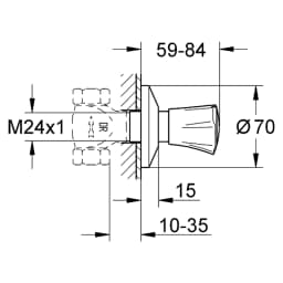 Grohe Costa L Krom Ankastre Stop Valf 19855001 görsel 2
