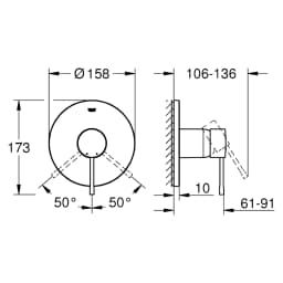 Grohe Essence Altın Ankastre Duş Bataryası 24057GL1 görsel 2