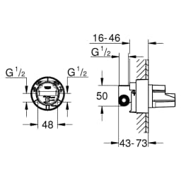 Grohe Tek Kumandalı Duş Bataryası İç Gövdesi 33964001 görsel 2