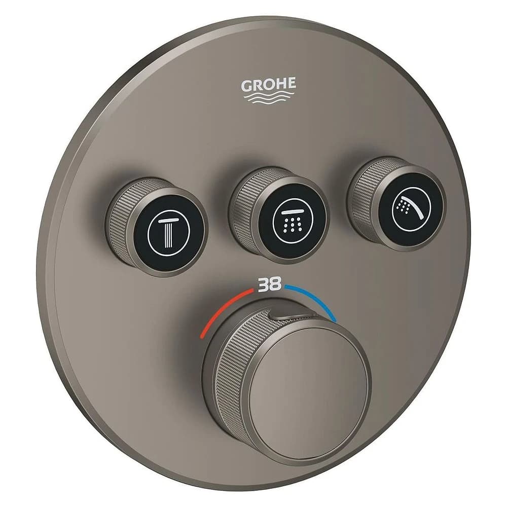 Grohe SmartControl Grafit Üç Valfli Ankastre Termostat