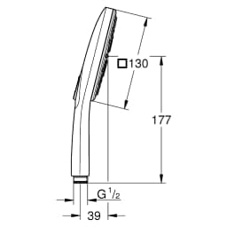 Grohe SmartActive Cube Siyah 13 Cm 3 Akışlı El Duşu görsel 2