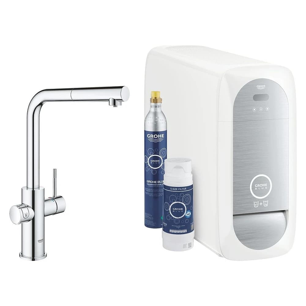 Grohe Blue Home Krom L Gaga Çekilebilir Başlangıç Seti