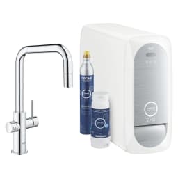 Grohe Blue Home Krom U Gaga Çekilebilir Başlangıç Seti görsel 1