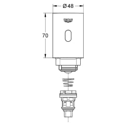 Grohe Tectron Krom Retrofit Ünitesi görsel 2