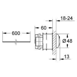 Grohe Krom Pnömatik Basmalı Kumanda görsel 2