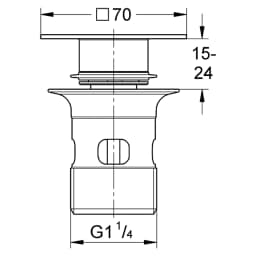 Grohe Çelik Bas Aç Gider Seti görsel 2