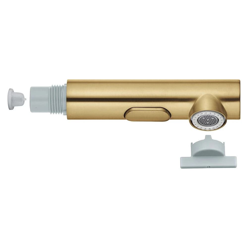 Grohe Fırçalı Altın Çekilebilir Eviye Bataryası El Duşu