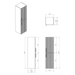 Creavit E10 40 Cm Dafne Sağ Boy Dolabı görsel 2