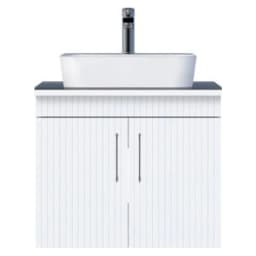 Creavit E10 65 Cm Beyaz Kapaklı Cam Tezgah Lavabo Dolabı görsel 1