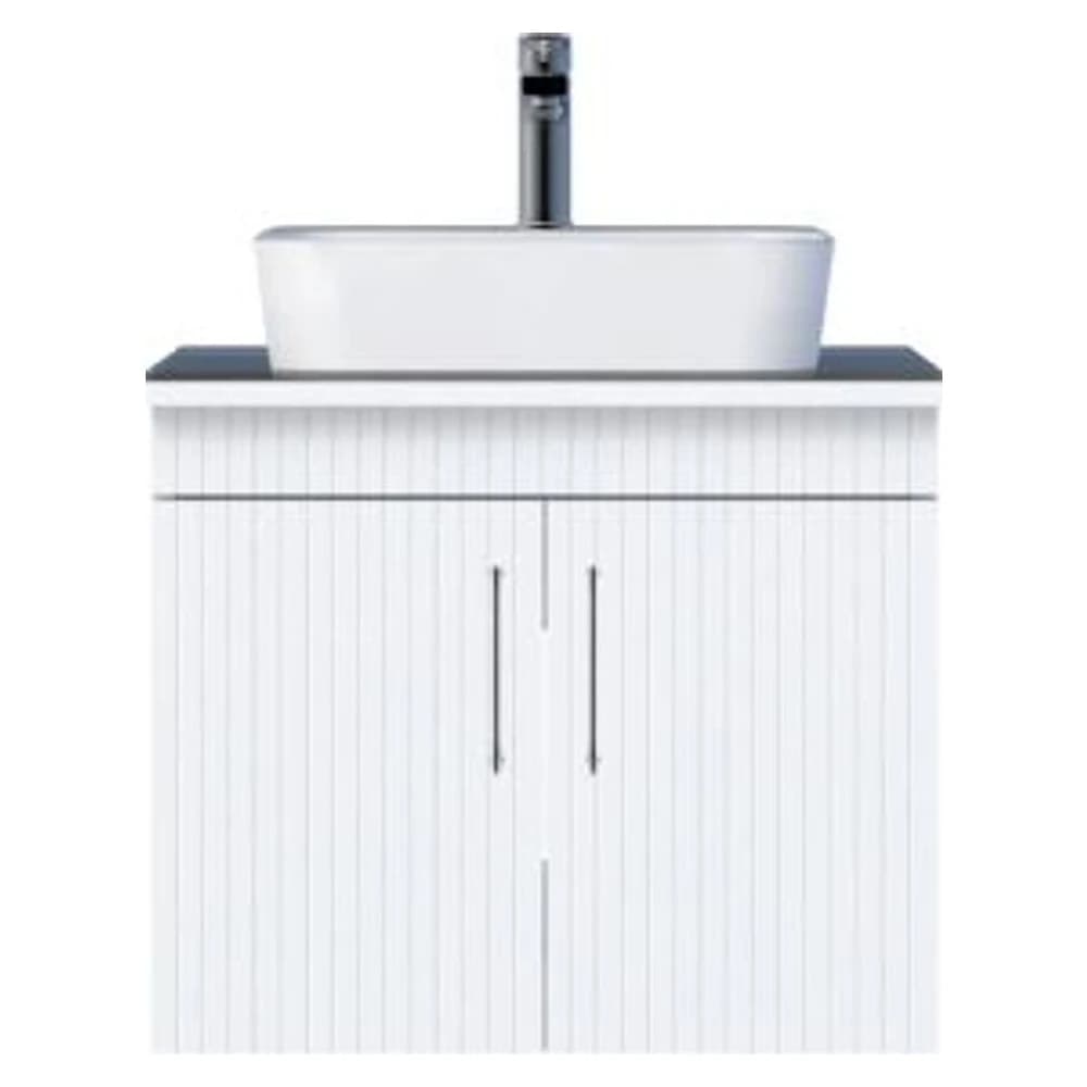 Creavit E10 65 Cm Beyaz Kapaklı Cam Tezgah Lavabo Dolabı